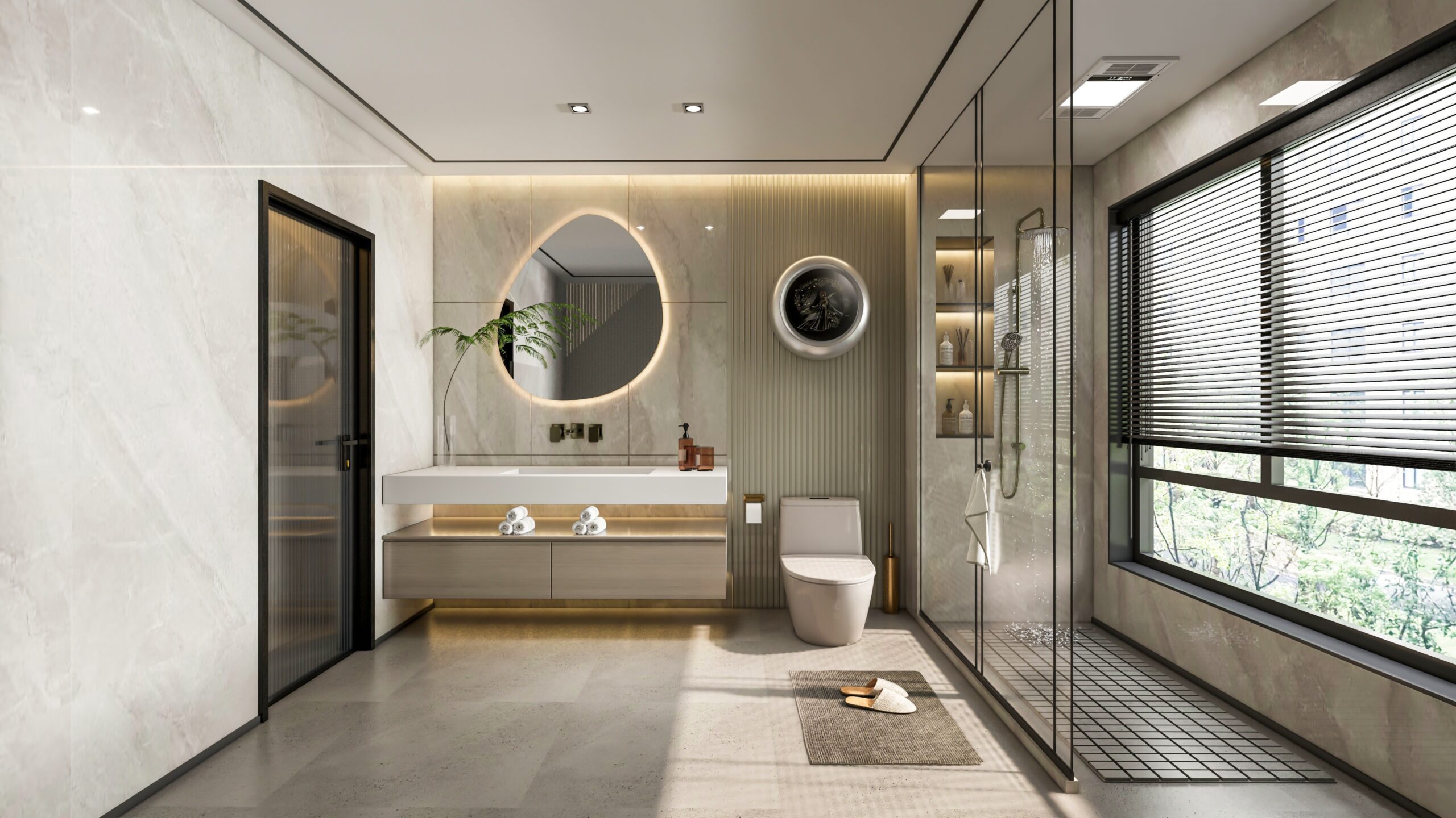 3d,Rendering,Modern,Bathroom,Full,Scene,Interior,Design