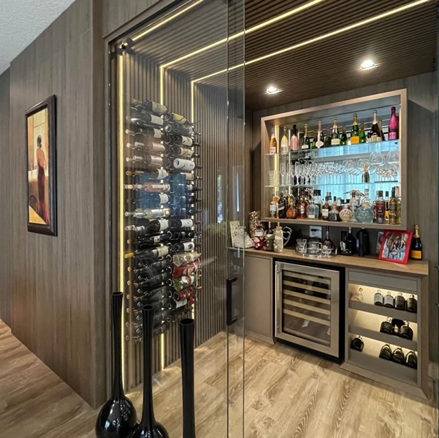 Wine Room with glass door